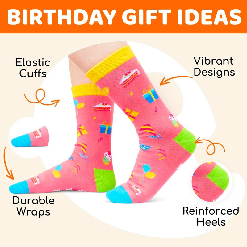 Zmart Birthday Gifts for Teen Girls - Pink Birthday Socks for 13-19 Year Old Girls - Image 3